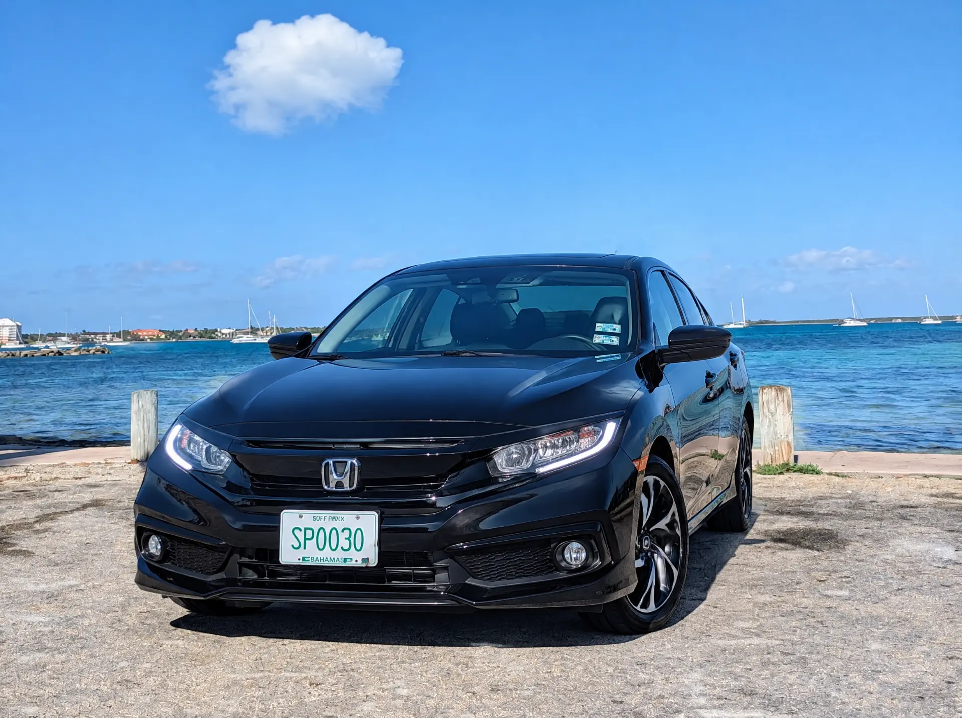 Honda Civic or similar rental car available from A2B Car Rentals in Nassau, Bahamas
